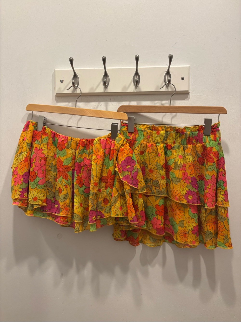 Show Me Your MuMu Yellow Floral Tiered Mini Skirt and Top